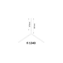 TRIKAL Z - lampa zwieszana - mosiądz patyna mat - średnica 134 cm - 3000K