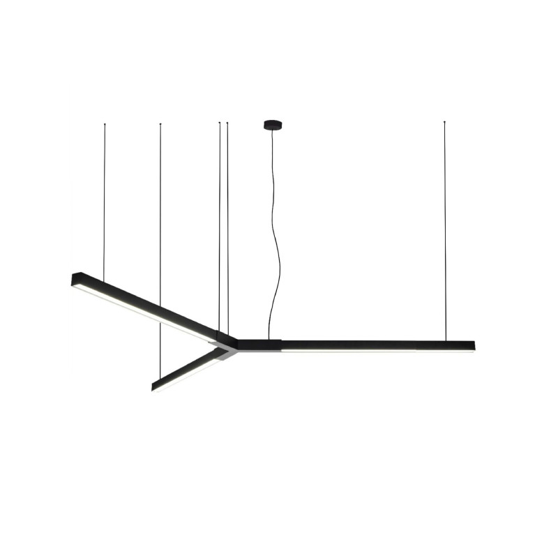 TRIKAL Z - lampa zwieszana - stal czarna - średnica 174 cm - 3000K