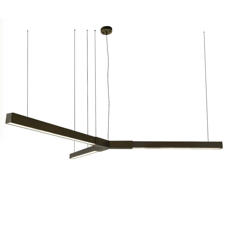 TRIKAL Z - lampa zwieszana - mosiądz patyna mat - średnica 214 cm - 3000K