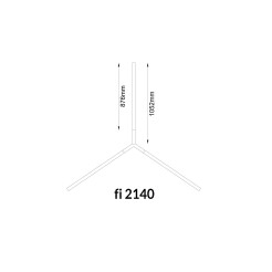 TRIKAL Z - lampa zwieszana - mosiądz patyna mat - średnica 214 cm - 3000K