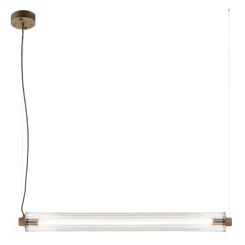 MEREZI 4 - lampa wisząca pozioma - mosiądz patyna mat - 3000K