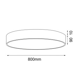 plafon Kengo - 800 mm - czarny - 1406 - Antigo