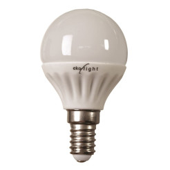 ŻARÓWKA LED 3W E14 Kulka. Barwa: CIEPŁA EKZA390
