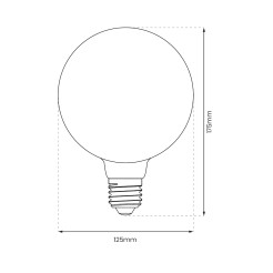 Żarówka Filamentowa LED 6W G125 E27 2700K Amber EKZF8016