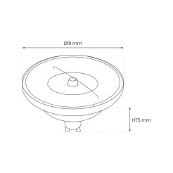ŻARÓWKA AR111 - 10,5W GU10 4000K/ Biały z odbłyśnikiem AR8615