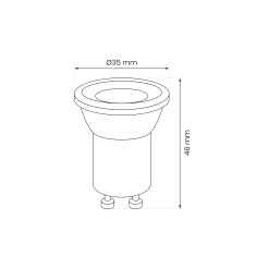 Żarówka LED 3W Mini GU10 4000K EKZA9598