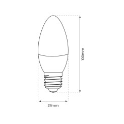 Żarówka LED 7W E27 C37 4000K EKZA0213