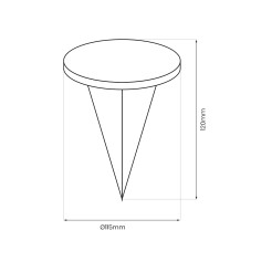 Lampa Solarna Deck 3000K IP44 EKO0601