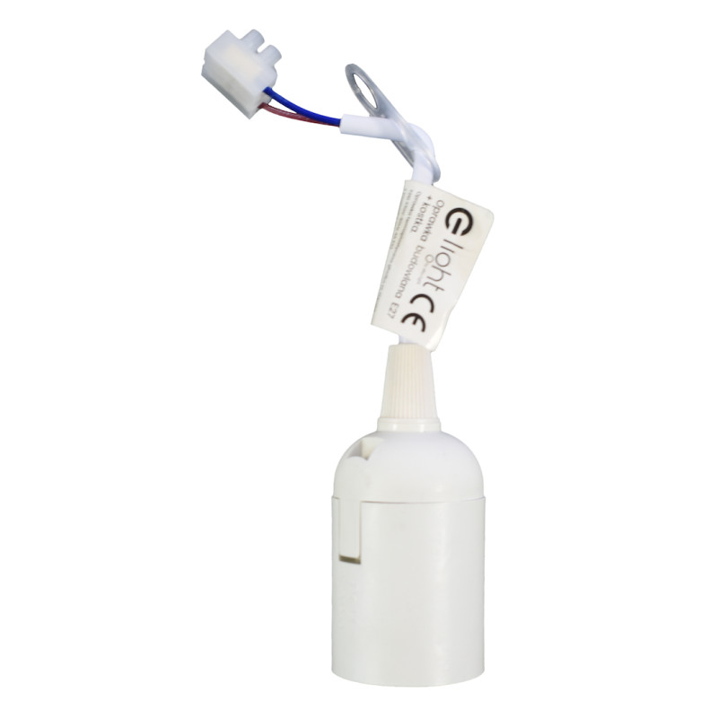Oprawka Budowlana E27 + Przewód 12cm + Kostka EK1091
