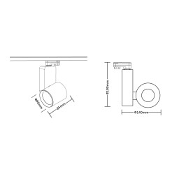 Reflektor Ojo 25W 2700/4000K Czarny 3 Obwodowy ML1107