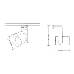 Reflektor Timor 10W 2700/4000K Biały 3 Obwodowy ML1114