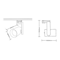 Reflektor Timor 10W 2700/4000K Czarny 3 Obwodowy ML1115