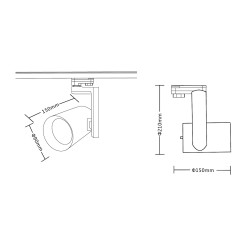 Reflektor Timor 30W 2700/4000K Czarny 3 Obwodowy ML1117