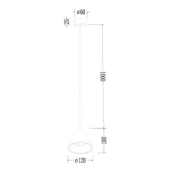 Lampa Wisząca Cone Złoty 1xGU10 ML1124