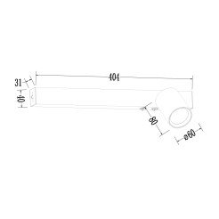 Kinkiet Magnet 9W+1xGU10 3000/4000K Biały Prawy ML1128