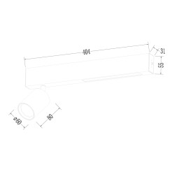 Lampa Sufitowa Magnet 5W+1xGU10 3000/4000K Biały ML1131