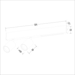 Lampa Sufitowa Magnet 5W+2xGU10 3000/4000K Biały ML1133