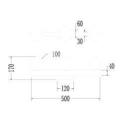 Lampa Sufitowa Magnet 9W+3xG9 3000/4000K Czarny ML1140