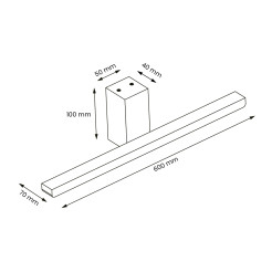 Kinkiet Artemis 13,8W LED 60cm 4000K IP44 Biały ML1020