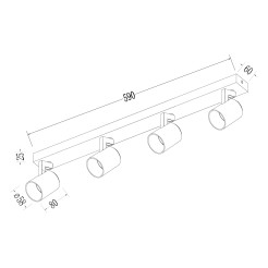 Oprawa Volf Spot Złoty 4xGU10 ML1297
