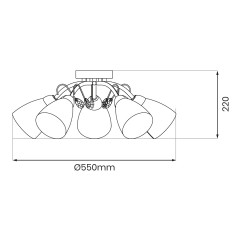 Lampa sufitowa PIREUS 5xE27 ML1276