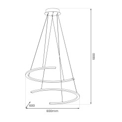 Lampa wisząca DOUBLEMOON 30W LED ML1178