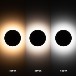 Kinkiet Disk 9W 3CCT IP65 Czarny ML1285