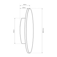 Kinkiet Disk 15W 3CCT IP65 Czarny ML1287