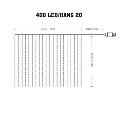 Kurtyna Wizard Kulka 2*2m 400LED RGB EK1390
