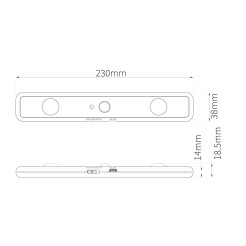 Lampka Podszafkowa Tony 3CCT 23cm EKB1393
