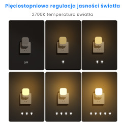 Lampka Wtykowa Pati 2700K + PIR EKW1440