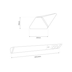 Lampa Podszafkowa Dual 18W 4000K USB-A/C + Gniazda 230V EKB1444