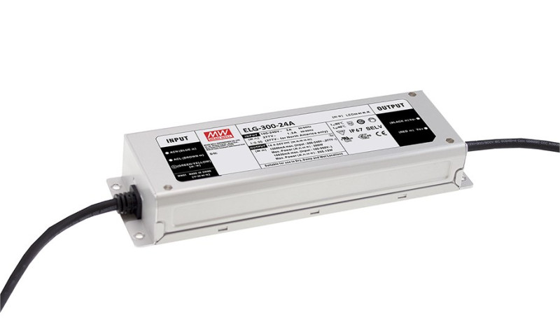 MEAN WELL ELG-300-12-A Zasilacz impulsowy; LED; 264W; 12V; 11-22A; 100-305VAC; 142-431VDC; IP67 PS-ELG-300-12A