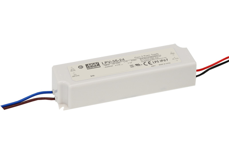 MEAN WELL LPV-35-12 Zasilacz impulsowy; LED; 36W; 12V; 3A; 90-264VAC; 127-370VDC; IP67 PS-LPV-35-12