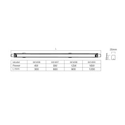 Listwa LED Vito T5 8W 4000K 60cm EK1497