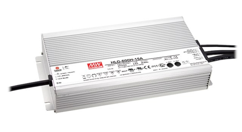 MEAN WELL HLG-600H-12-A Zasilacz impulsowy; LED; 480W; 12V; 40A; 90-305VAC; 127-431VDC; IP65 PS-HLG-600H-12A