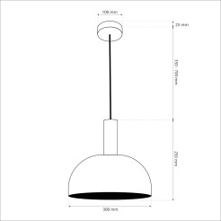 Lampa wisząca VISBY MIĘTOWY 1xE27 MLP1555