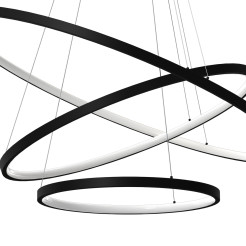 Lampa wisząca Hoop Czarny 93W LED ML1543