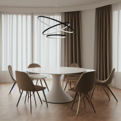 Lampa wisząca Hoop Czarny 93W LED ML1543