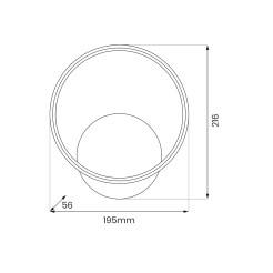 Kinkiet Hoop Złoty 7W LED ML1544