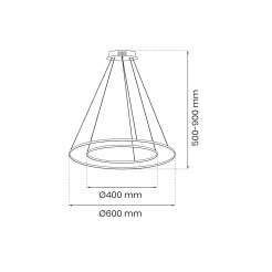 Lampa wisząca HOOP GOLD 51W LED ML1546