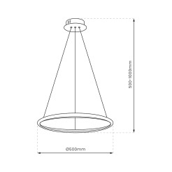 Lampa wisząca HOOP CHROME 27W LED ML1549