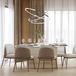 Lampa wisząca HOOP CHROME 93W LED ML1551
