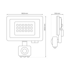 Naświetlacz LED 50W 4000K PIR EKN1627