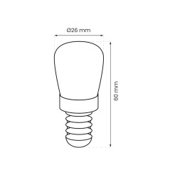 Żarówka LED 3W ST26 E14 4000K Do Lodówek EKZA1666