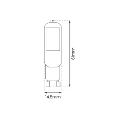 Żarówka COB LED 2W G9 6000K EKZA1672