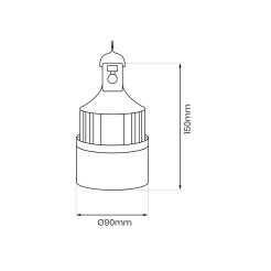 Przenośna Lampka LED Bulb 10W 4000K EK1678