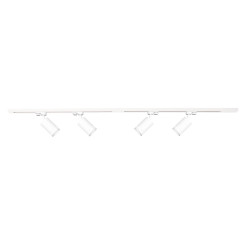 Zestaw Szynoprzewód 4xPipe Ring GU10 + Prowadnica 2x1m + Złączki - Biały ML1688
