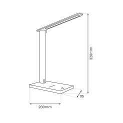 Lampka biurkowa Post Czarny 5W LED ML1630