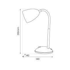 Lampka biurkowa Logic Biały 1xE27 ML1636